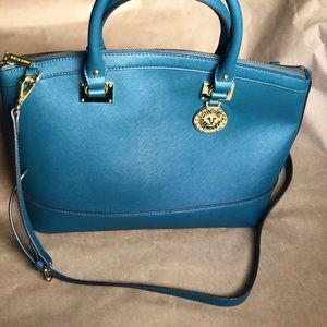 Anne Klein New Recruits Large Teal Dome Satchel